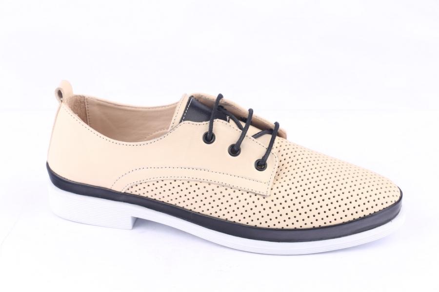 d.moro shoes Women Leather Shoes for summer: H-475 Beige Leather (Wholesale)