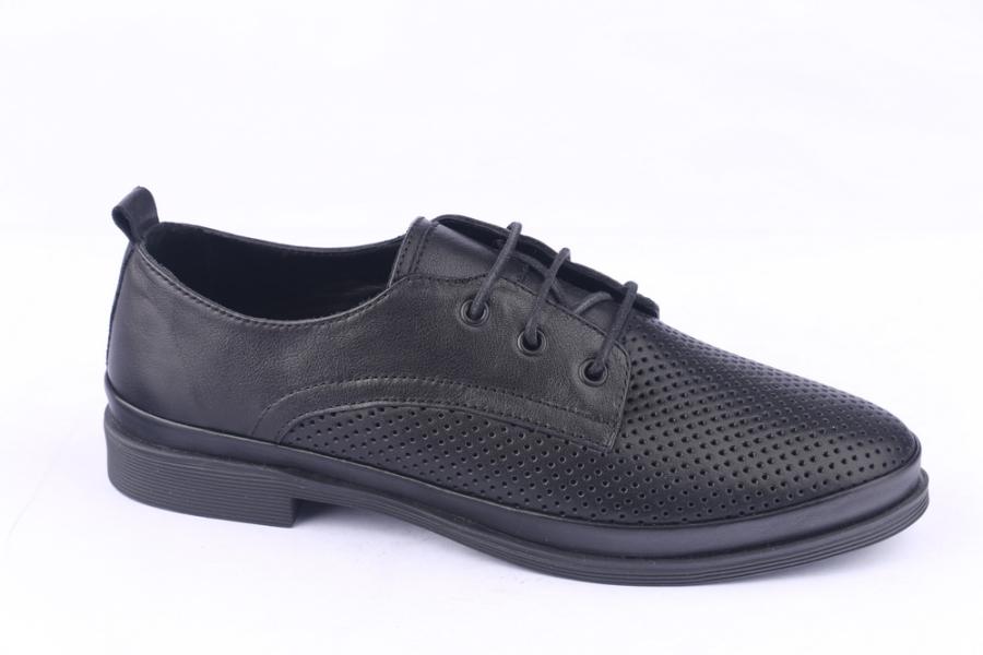 d.moro shoes Women Leather Shoes for summer: H-475 Black Leather (Wholesale)