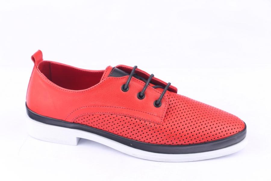 d.moro shoes Women Leather Shoes for summer: H-475 Red Leather (Wholesale)