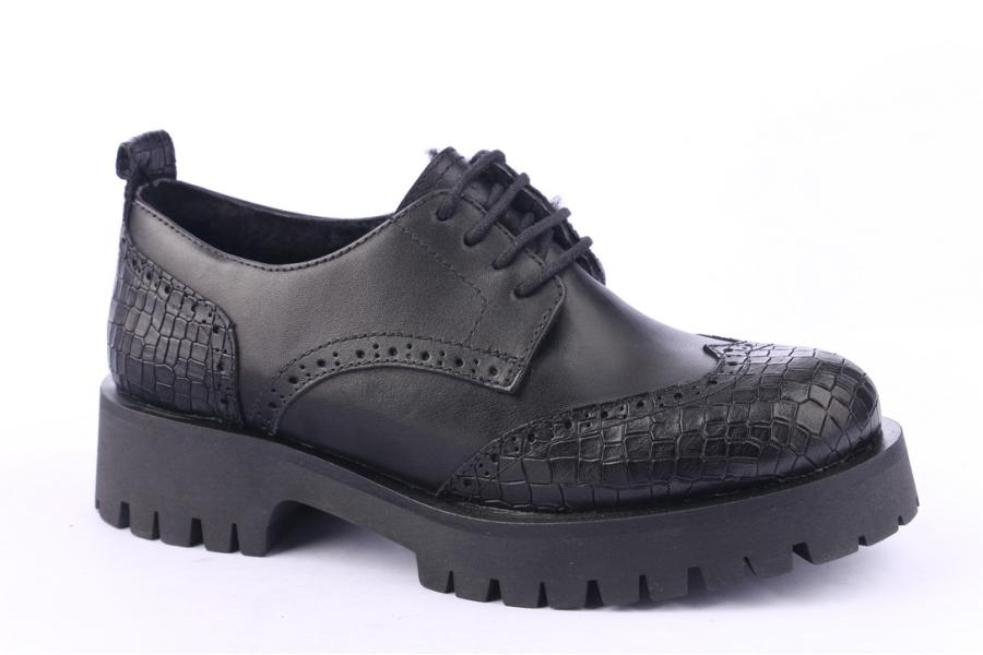 D.moro Shoes Women Leather Shoes For Winter: 317 Black (Wholesale)