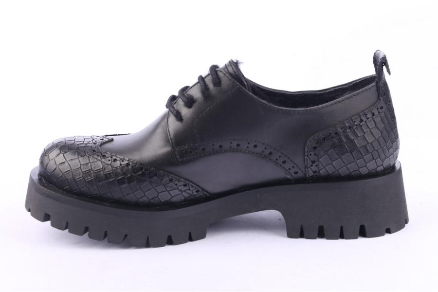 D.moro Shoes Women Leather Shoes For Winter: 317 Black (Wholesale)