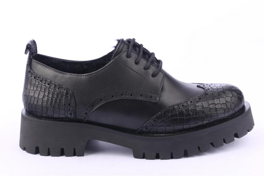 d.moro shoes Women Leather Shoes for Winter: 317 Black (Wholesale)
