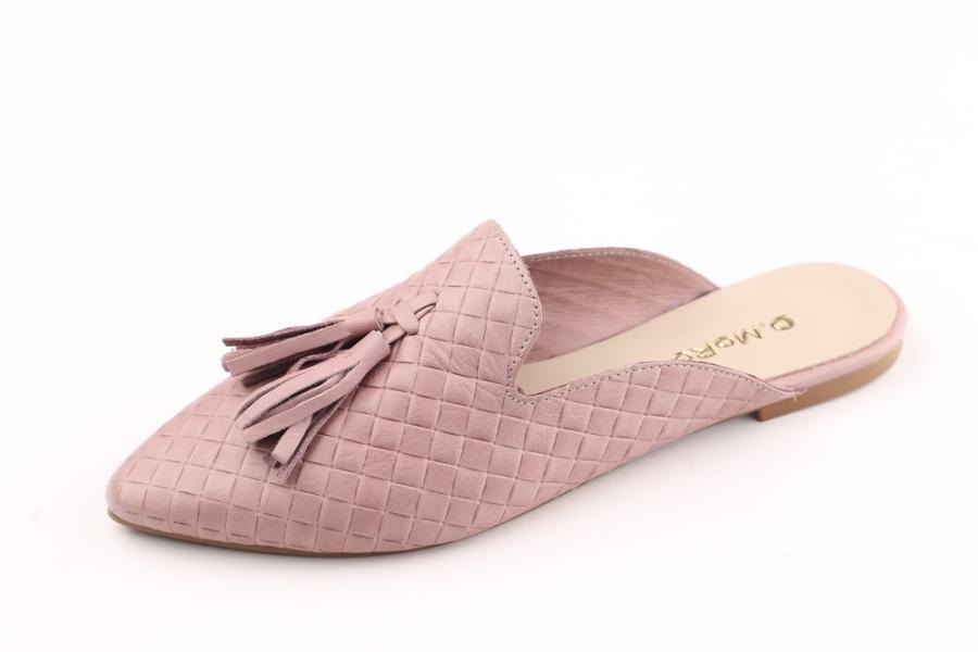d.moro shoes Women Leather Slippers for summer: 1147 Pink Leather (Wholesale)