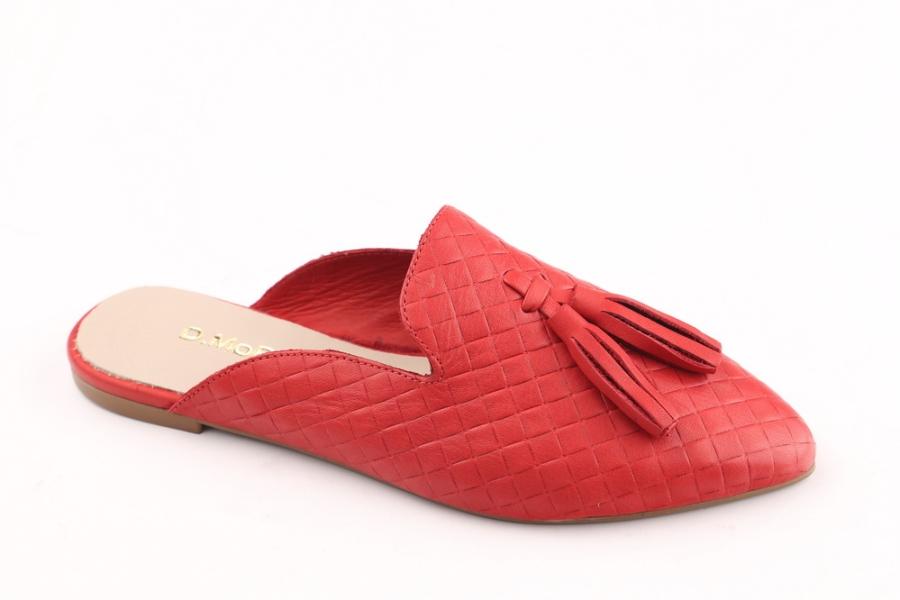 d.moro shoes Women Leather Slippers for summer: 1147 Red Leather (Wholesale)