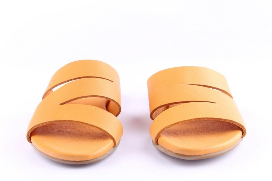 D.moro Shoes Women Leather Slippers For Summer: 120 Yellow (Wholesale)