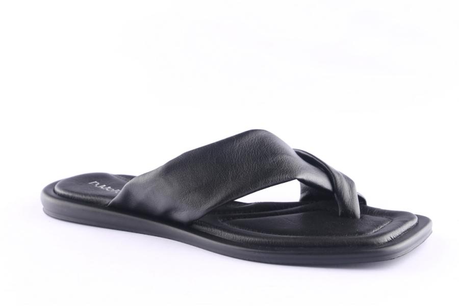 D.moro Shoes Women Leather Slippers For Summer: 12117-16 Black (Wholesale)