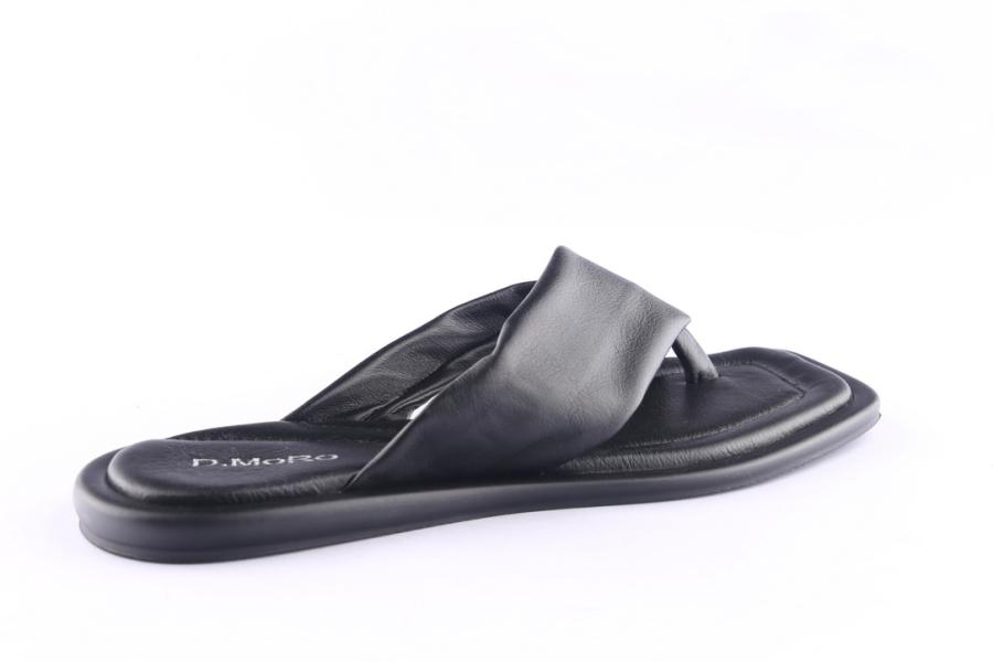 D.moro Shoes Women Leather Slippers For Summer: 12117-16 Black (Wholesale)