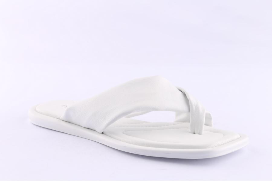 D.moro Shoes Women Leather Slippers For Summer: 12117-16 White (Wholesale)