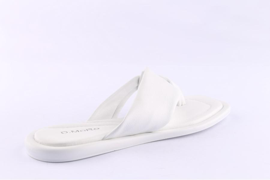 D.moro Shoes Women Leather Slippers For Summer: 12117-16 White (Wholesale)