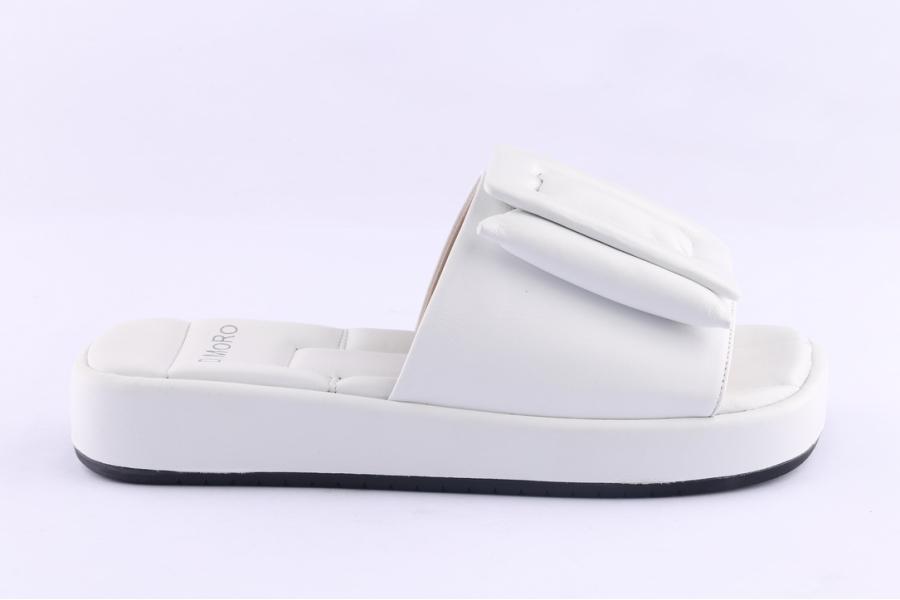 d.moro shoes Women Leather Slippers for Summer: 12970 White (Wholesale)