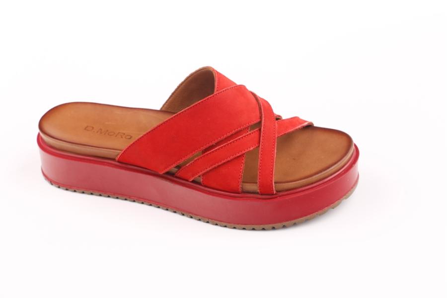 d.moro shoes Women Leather Slippers for summer: 205 Red Leather (Wholesale)