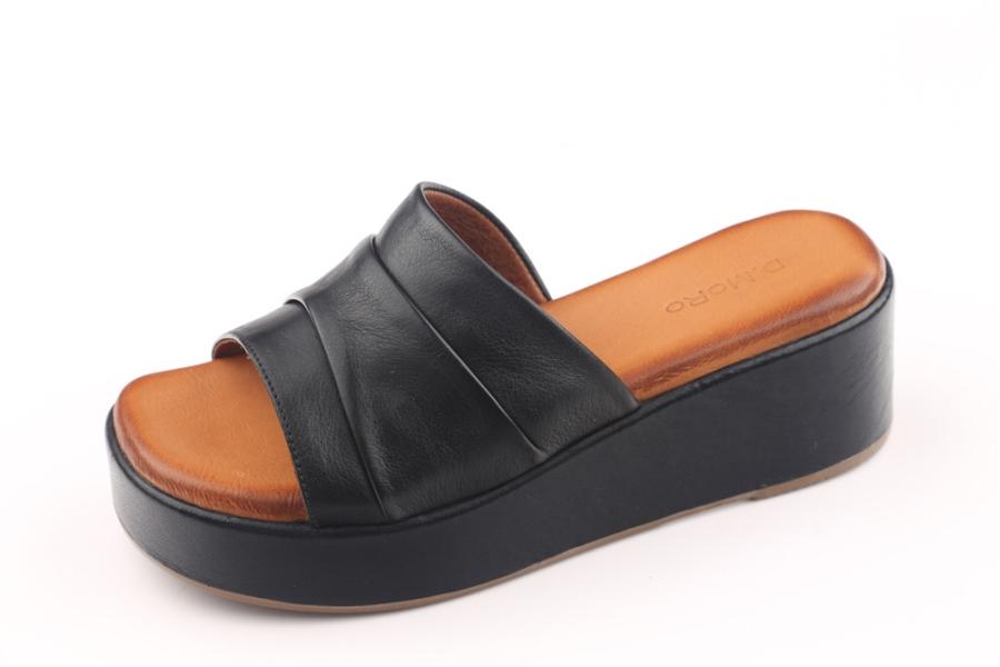 d.moro shoes Women Leather Slippers for summer: 207 Black Leather (Wholesale)