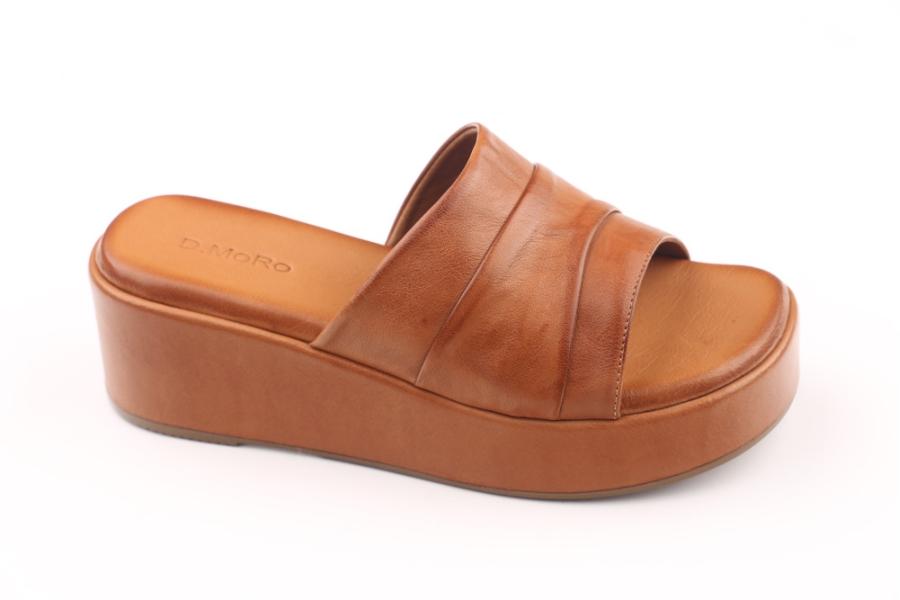 d.moro shoes Women Leather Slippers for summer: 207 Tan Leather (Wholesale)