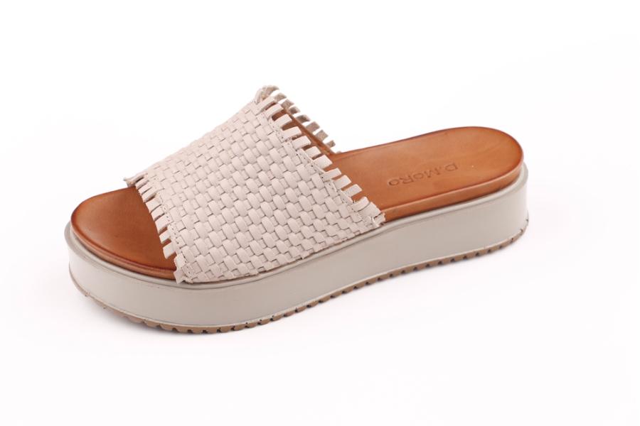 d.moro shoes Women Leather Slippers for summer: 209 Beige Leather (Wholesale)