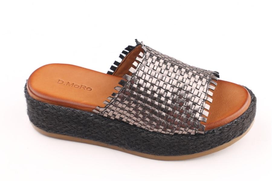 d.moro shoes Women Leather Slippers for summer: 209 Bronze Leather (Wholesale)