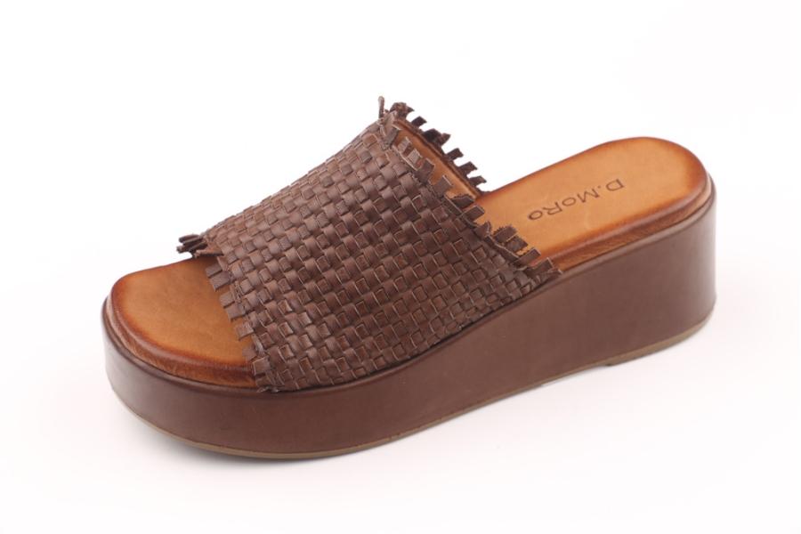 d.moro shoes Women Leather Slippers for summer: 209 Brown Leather (Wholesale)