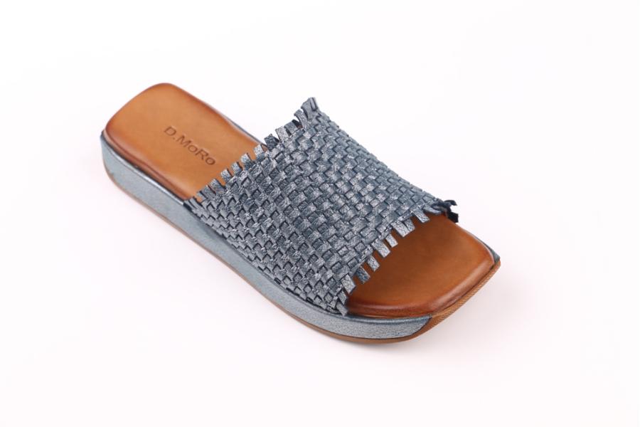 d.moro shoes Women Leather Slippers for summer: 209 Navy Blue Leather (Wholesale)