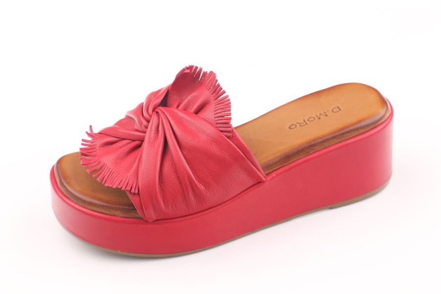 d.moro shoes Women Leather Slippers for summer: 210 Red Leather (Wholesale)