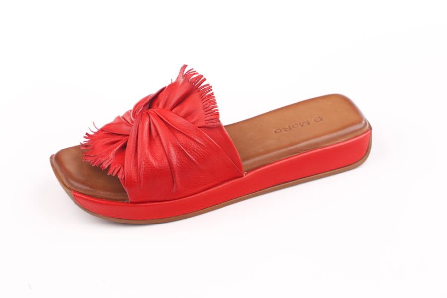 d.moro shoes Women Leather Slippers for summer: 210 Red Leather (Wholesale)