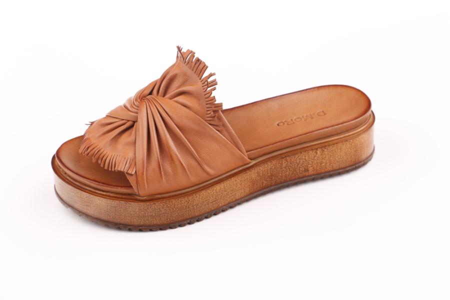 d.moro shoes Women Leather Slippers for summer: 210 Tan Leather (Wholesale)