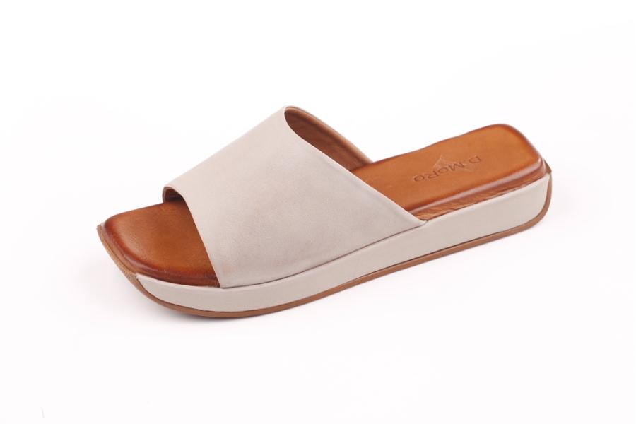d.moro shoes Women Leather Slippers for summer: 220 Beige Leather (Wholesale)