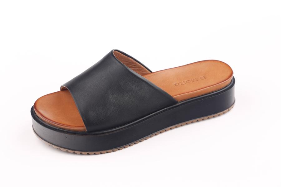 d.moro shoes Women Leather Slippers for summer: 220 Black Leather (Wholesale)