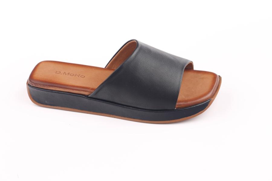 d.moro shoes Women Leather Slippers for summer: 220 Black Leather (Wholesale)