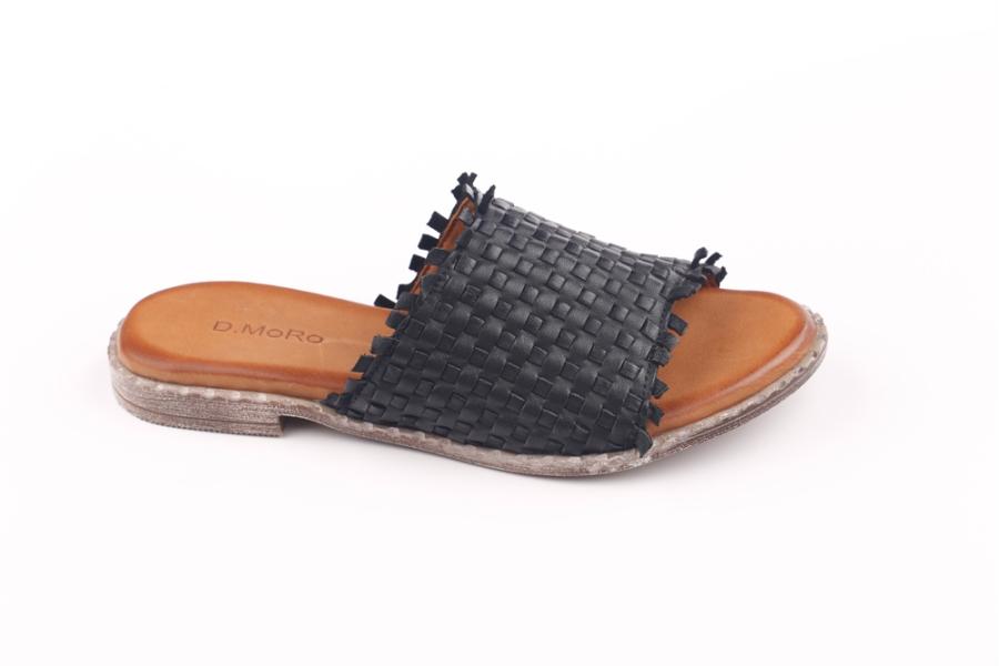 d.moro shoes Women Leather Slippers for summer: 229 Black Leather (Wholesale)