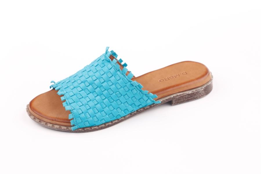 d.moro shoes Women Leather Slippers for summer: 229 Turquoise Leather (Wholesale)