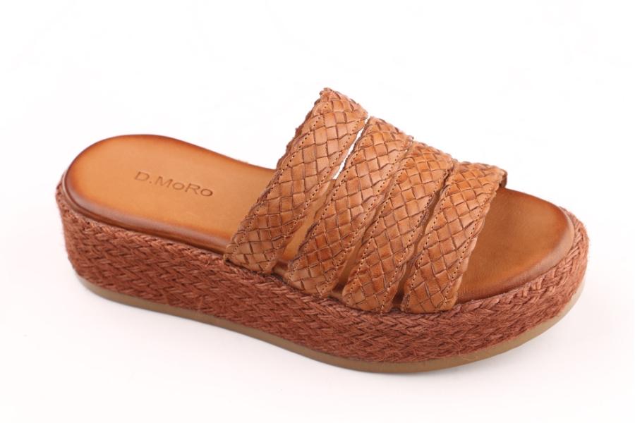 d.moro shoes Women Leather Slippers for summer: 255 Tan Leather (Wholesale)