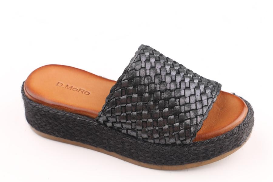 d.moro shoes Women Leather Slippers for summer: 256 Black Leather (Wholesale)