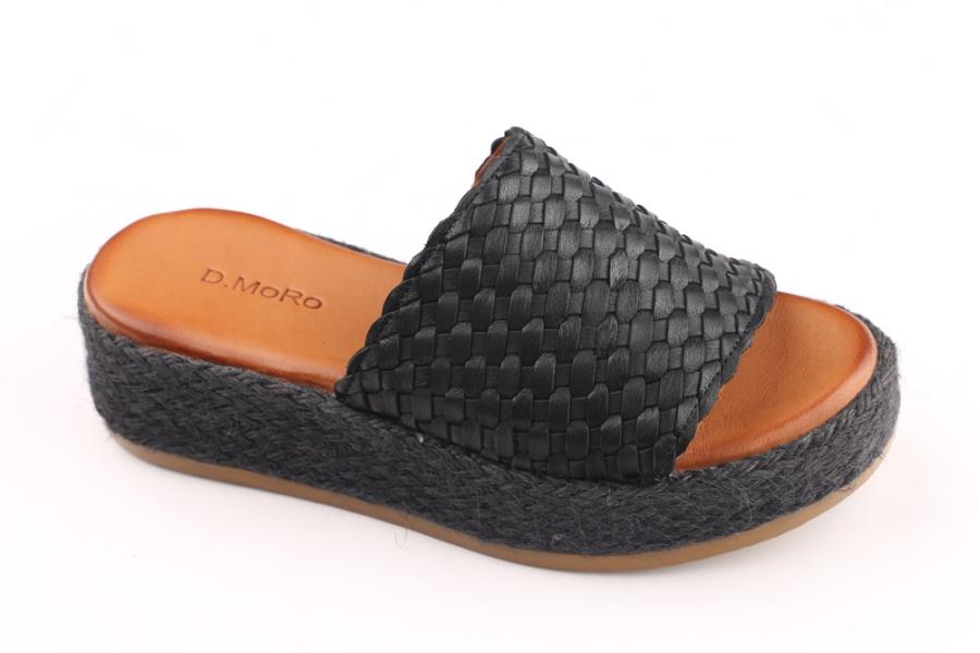 d.moro shoes Women Leather Slippers for summer: 256 Black Leather (Wholesale)