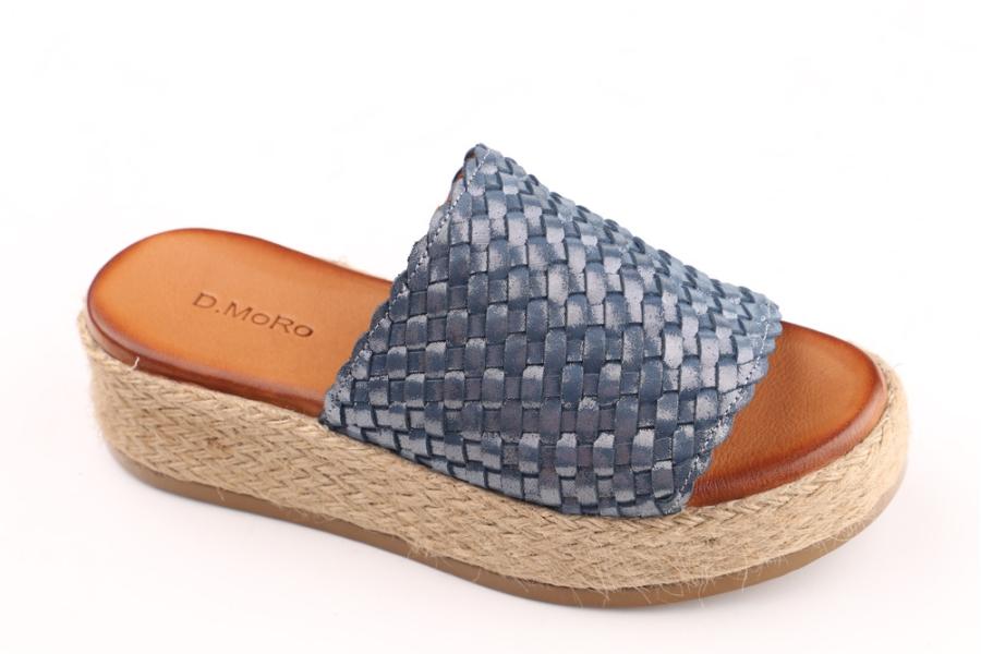 d.moro shoes Women Leather Slippers for summer: 256 Blue Leather (Wholesale)