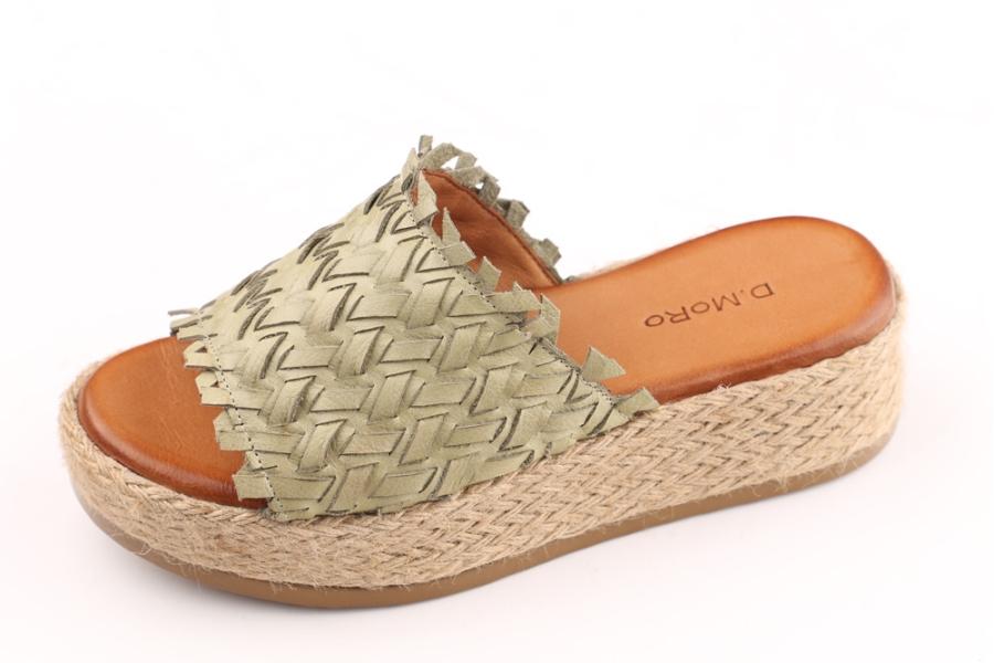 d.moro shoes Women Leather Slippers for summer: 257 Light Green Leather (Wholesale)