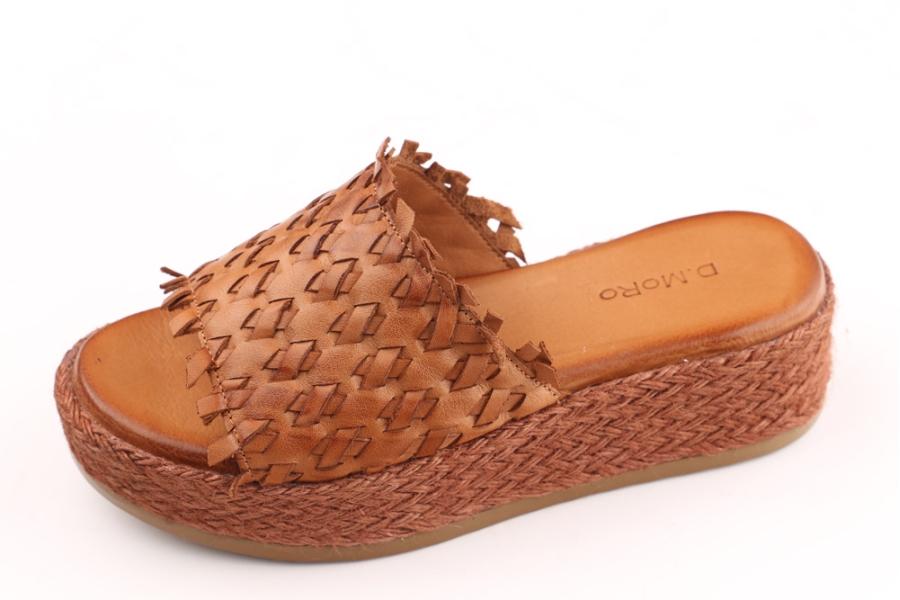 d.moro shoes Women Leather Slippers for summer: 257 Tan Leather (Wholesale)