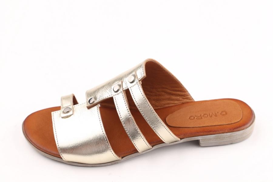 d.moro shoes Women Leather Slippers for summer: 57 Gold Leather (Wholesale)