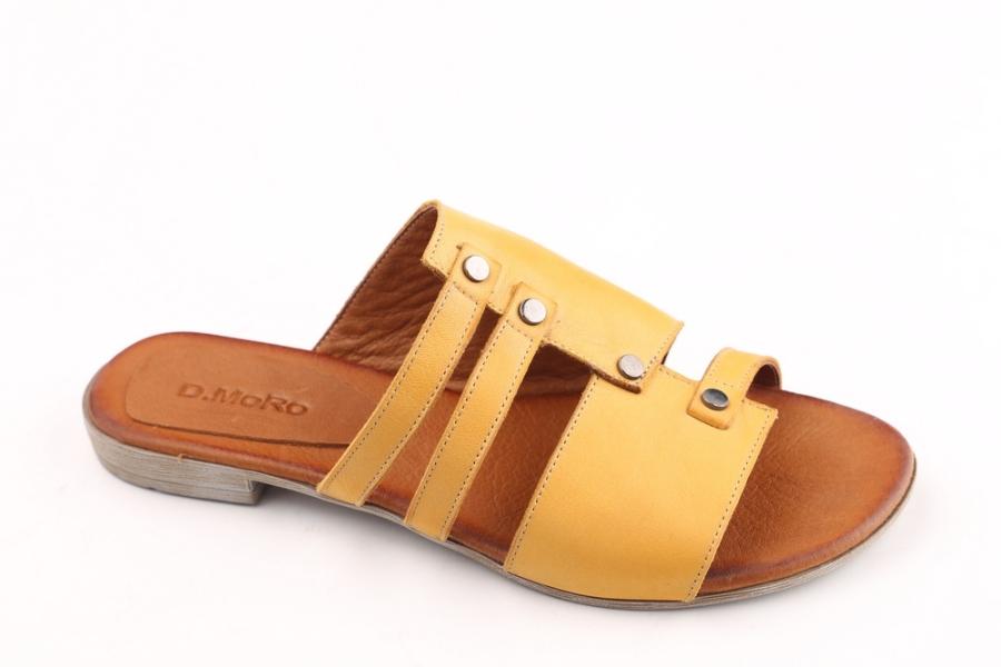 d.moro shoes Women Leather Slippers for summer: 57 Yellow Leather (Wholesale)