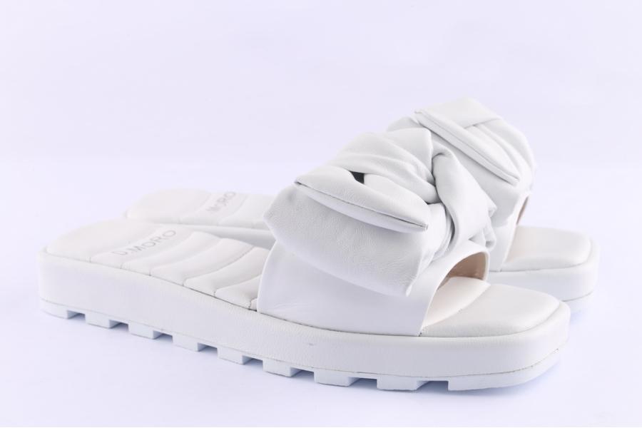 D.moro Shoes Women Leather Slippers For Summer: 87017 White (Wholesale)