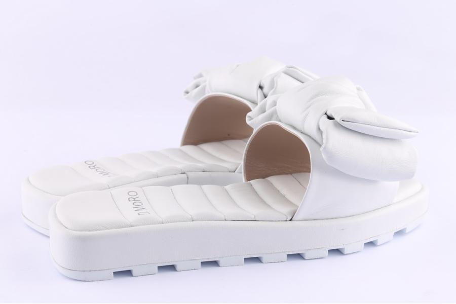 D.moro Shoes Women Leather Slippers For Summer: 87017 White (Wholesale)