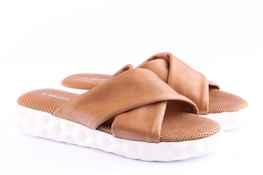 D.moro Shoes Women Leather Slippers For Summer: A282 Tan (Wholesale)