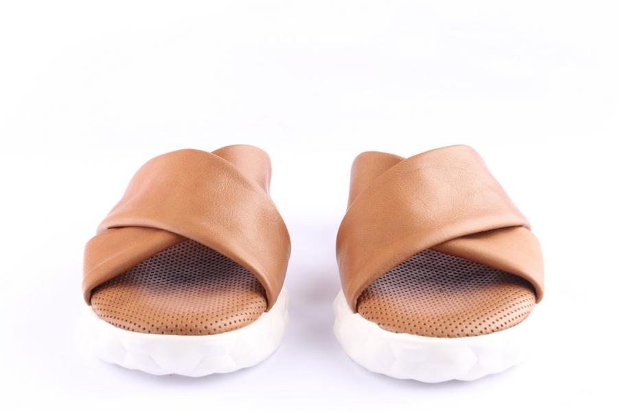 D.moro Shoes Women Leather Slippers For Summer: A282 Tan (Wholesale)