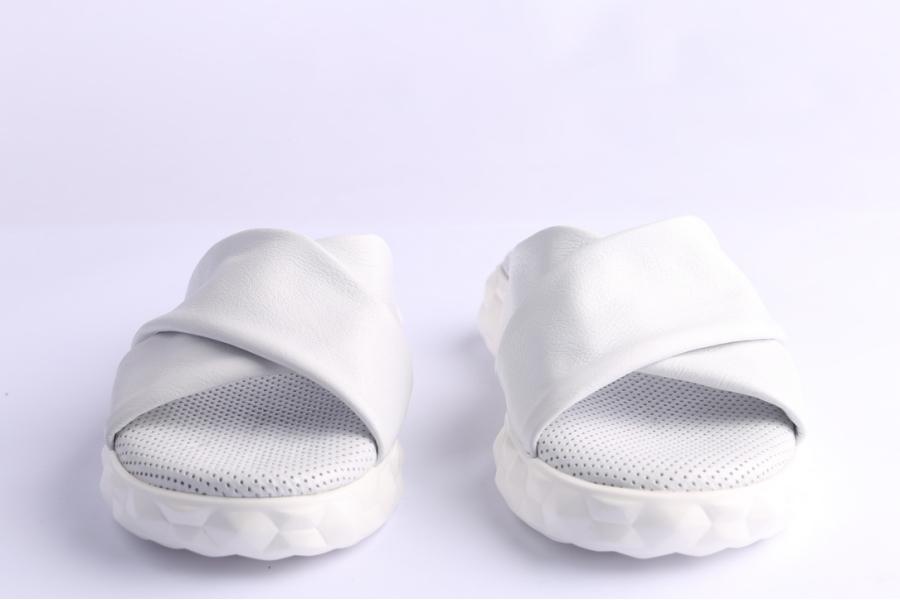 D.moro Shoes Women Leather Slippers For Summer: A282 White (Wholesale)