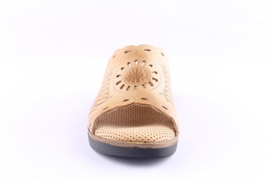 D.moro Shoes Women Leather Slippers For Summer: A381 Beige (Wholesale)