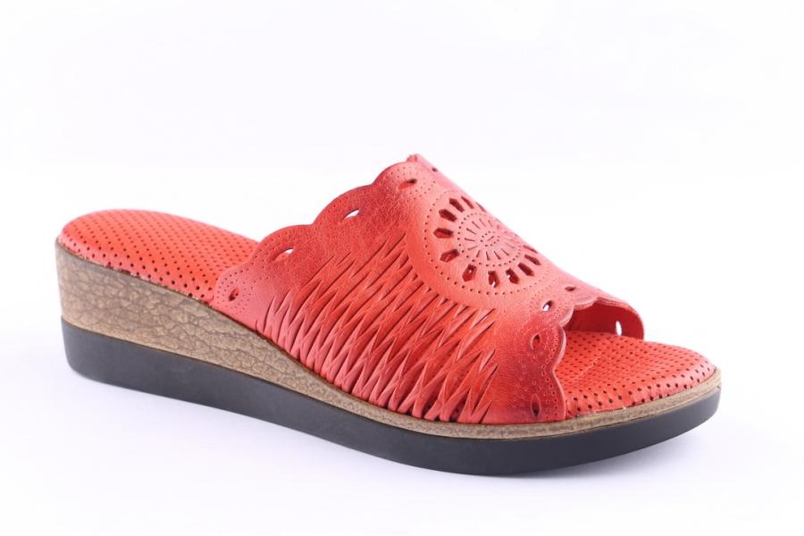 D.moro Shoes Women Leather Slippers For Summer: A381 Red (Wholesale)