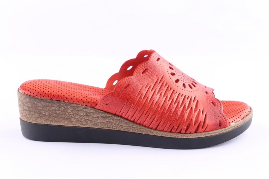 d.moro shoes Women Leather Slippers for Summer: A381 Red (Wholesale)