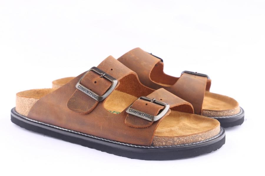 D.moro Shoes Women Leather Slippers For Summer: AHM Tan (Wholesale)
