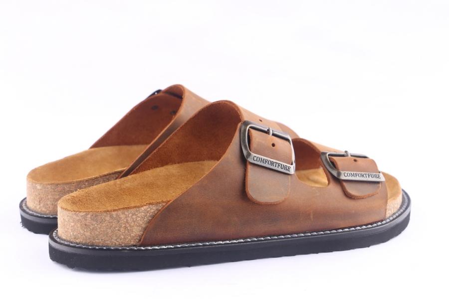 D.moro Shoes Women Leather Slippers For Summer: AHM Tan (Wholesale)