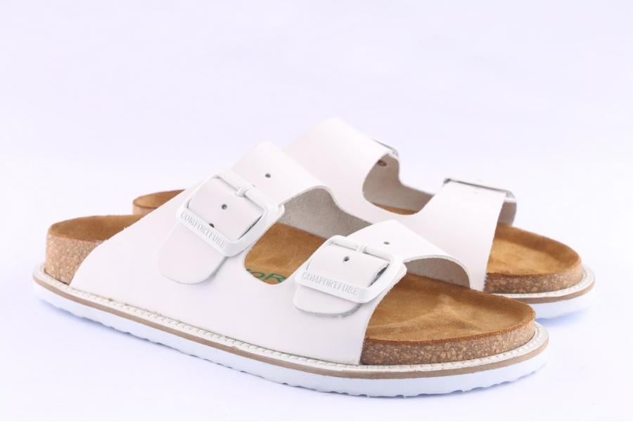 D.moro Shoes Women Leather Slippers For Summer: AHM White (Wholesale)