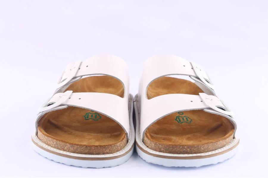 D.moro Shoes Women Leather Slippers For Summer: AHM White (Wholesale)