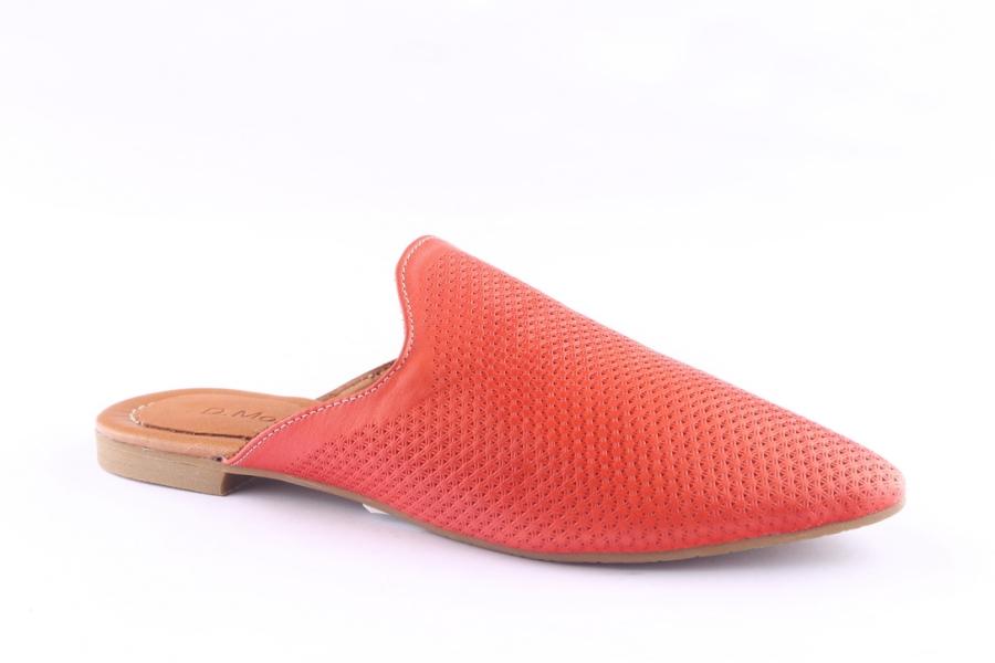 D.moro Shoes Women Leather Slippers For Summer: ARJ-055 Red (Wholesale)
